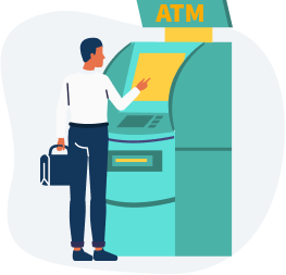 ATMs are available for Moroccan currency