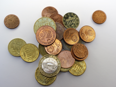 Euro coins are accepted as part of the Greek currency.