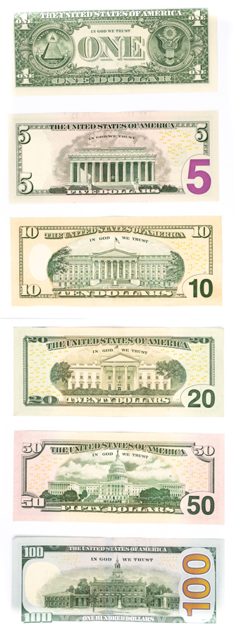 US Currency - US Dollars Backs