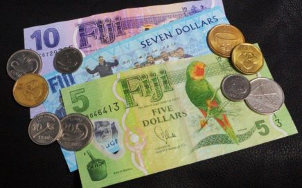 Fiji currency FJD banknotes and coins