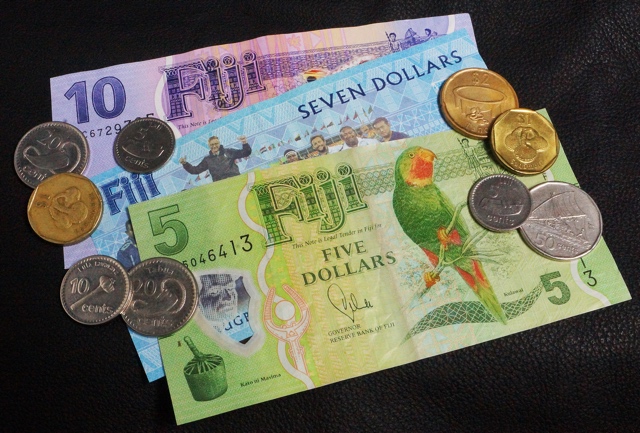 Fiji currency FJD banknotes and coins