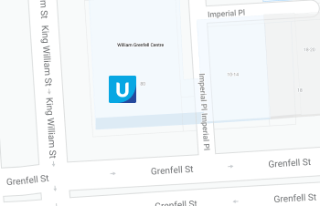 Map of King William Street in Adelaide