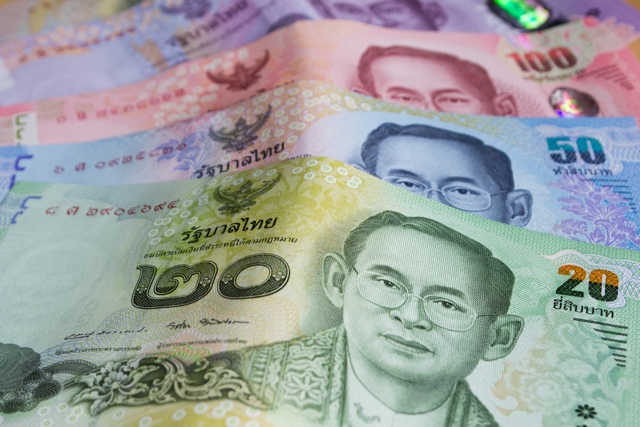 Thai baht THB banknotes