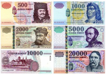 Currency in Hungary Forint Banknotes