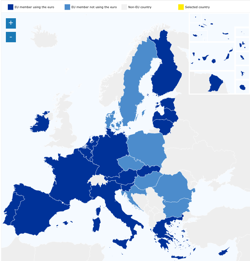 Where are Euros accepted within Europe