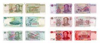 Chinese Yuan banknotes consist of ¥0.1, ¥0.5,  ¥1, ¥5, ¥10, ¥20, ¥50 and ¥100