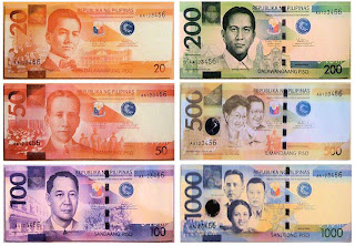 The currency in Philippines is the Peso.