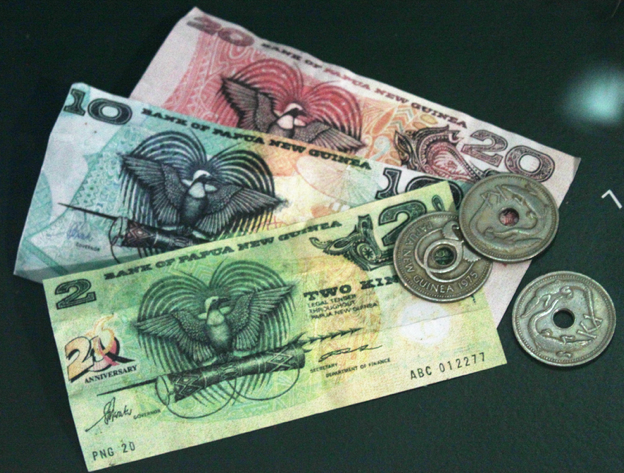 Papua New Guinean currency PGK banknotes and coins