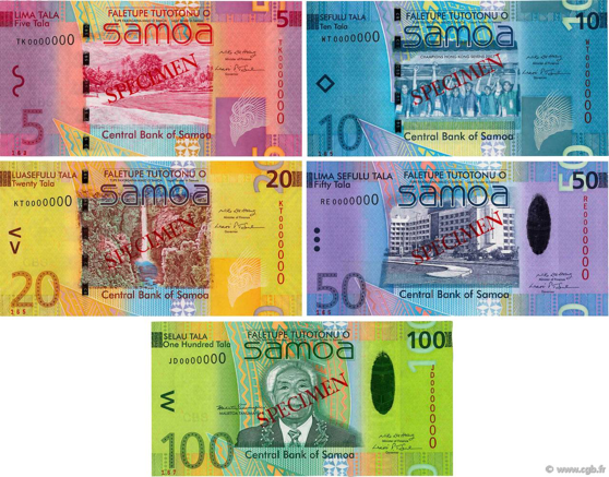 Samoan currency WST banknotes and coins