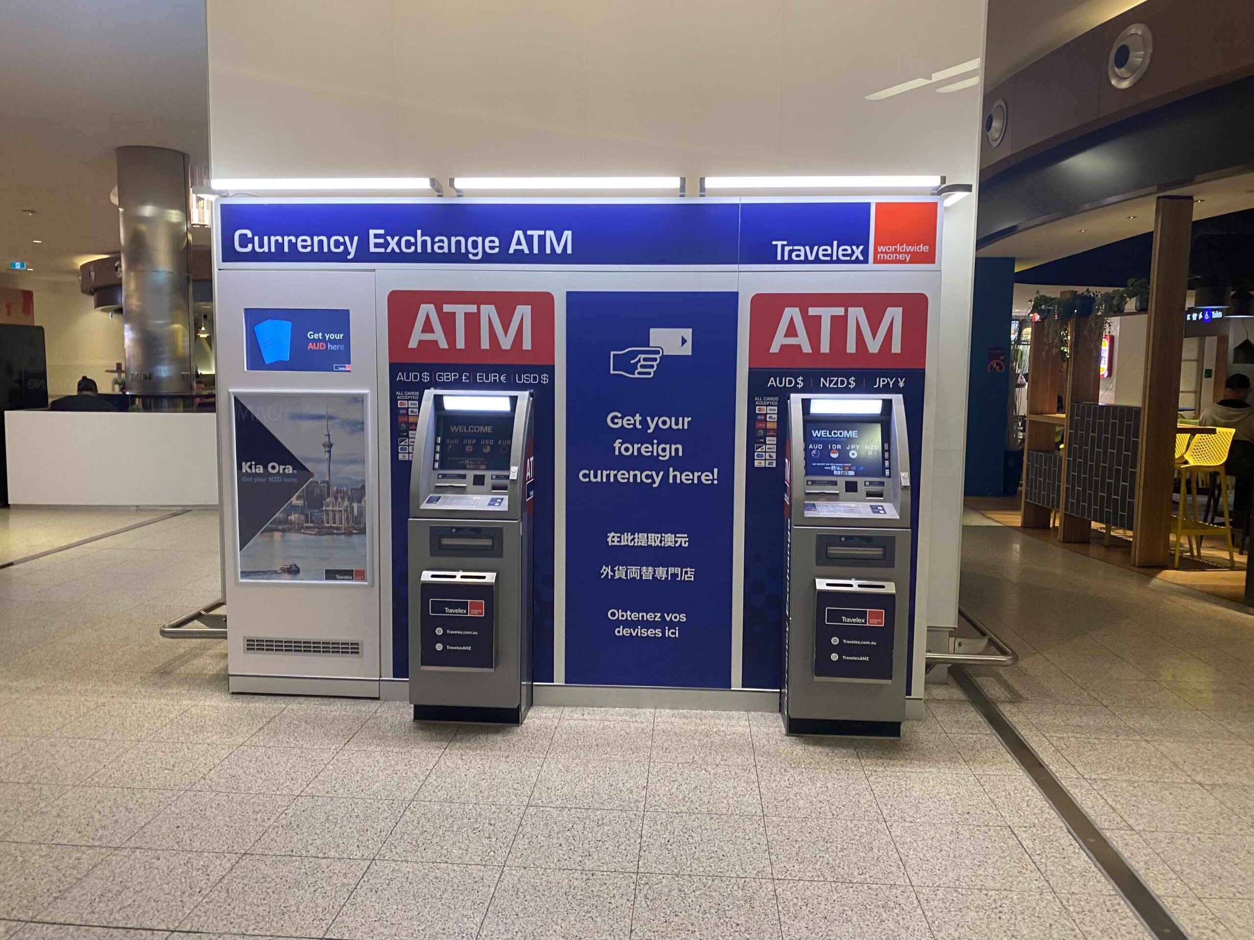 Travelex ATM's at the airport
