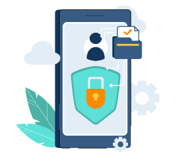 Phone and trust symbol illustration