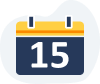 exchange currencies icon of a calendar.