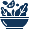 Blue Salad Bowl Icon
