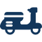 Blue Scooter Icon