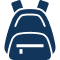 Blue Backpack Icon