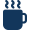 Hot Coffee Icon Blue Hot Coffee Icon
